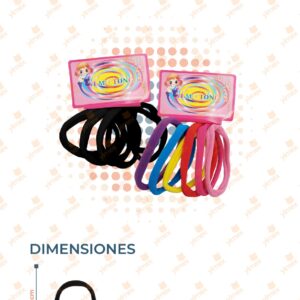 SET LIGA LICRA COLORES PARA CABELLO PAQ CON 12 SETS MP-85 J27