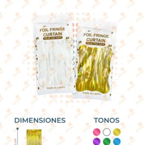 CORTINA FIESTA METÁLICA PAQ 12 PIEZAS S-007 M23