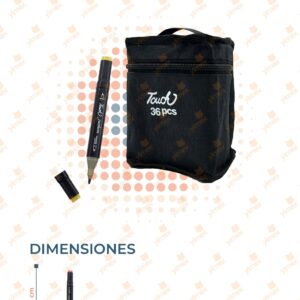 PLUMONES DOBLE PUNTA COLORES SURTIDOS PAQ CON 36 PIEZAS YONG-078-2 C21