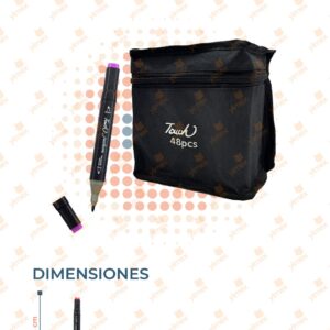 PLUMONES DOBLE PUNTA COLORES SURTIDOS PAQ CON 48 PIEZAS YONG-078-4 D14