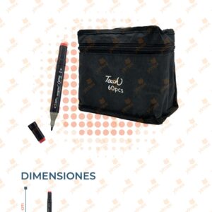 PLUMONES DOBLE PUNTA COLORES SURTIDOS PAQ CON 60 PIEZAS YONG-078-5 C22