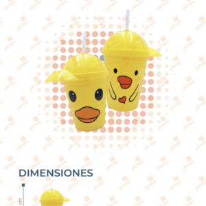 VASO PATITO GORRA CON POPOTE PAQ 12 PIEZAS B-027 O14