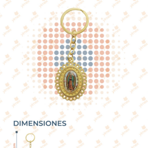 LLAVERO VIRGEN DORADO PAQ 12 PIEZAS Y-011 K17