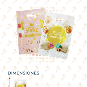 BOLSA PARA BOLO FIESTA MODELOS SURTIDOS PAQ CON 10 PIEZAS S-012 M6