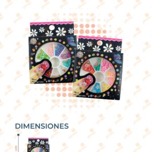 SET DECORACIÓN UÑAS PAQ 12 PIEZAS Y-208 J18