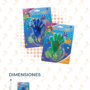 JUGUETE MANO PEGAJOSA PAQ 12 PIEZAS Y-211 P20