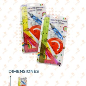 SET JUEGO DE GEOMETRÍA CON 5 PIEZAS B-088 A27