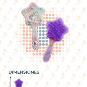CEPILLO FLOR UNICORNIO DECORADO POR PIEZA B-182 G5