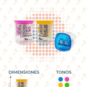 SACAPUNTAS BOTECITO DOBLE PAQ 24 PIEZAS B-188 A9