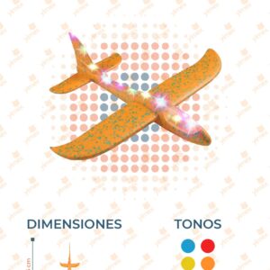 JUGUETE AVIÓN UNICEL CON LUZ POR PIEZA FJ-D-58 Q39