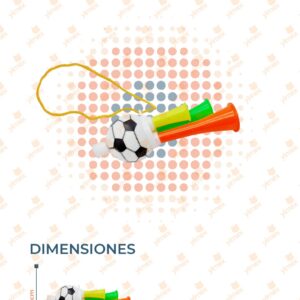 TROMPETA BALÓN FÚTBOL PAQ CON 10 PIEZAS Y-221 P27