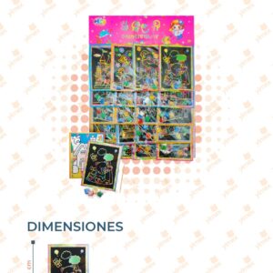 DIBUJOS NEGROS CON BRILLANTINA PAQ CON 20 PIEZAS Y-227 E6