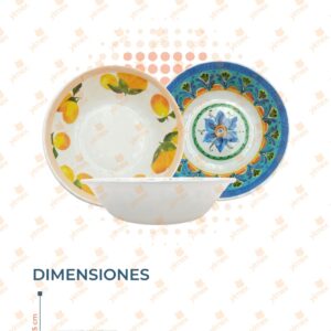 PLATO MELAMINA POR PIEZA B-176 O27