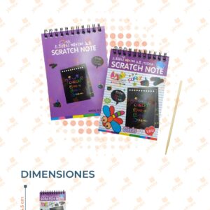LIBRETA PARA RASCAR DIBUJOS MÁGICOS PAQ 12 PIEZAS B-200 B22