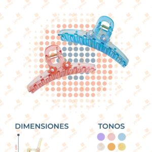 PINZA PARA CABELLO PAQ 12 PIEZAS F-087 O1