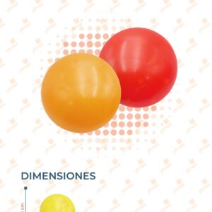 PELOTA LISA COLORES SURTIDOS PAQ 12 PIEZAS Y-246 N17