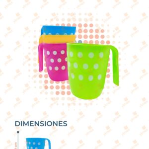 TAZA PUNTOS PAQ CON 4 PIEZAS B-235 O39