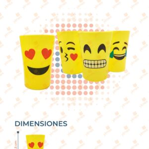 VASO EMOJI PAQ 4 PIEZAS B-251 O38