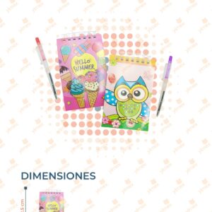 LIBRETA CON PLUMA PAQ CON 12 PIEZAS B1202 A11