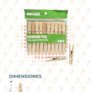 PINZA DE BAMBOO PAQ CON 20 PIEZAS BC-027 O31