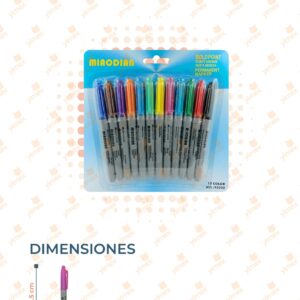 PLUMONES COLORES PAQ 12 PIEZAS CF-016 B9