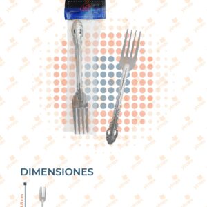 TENEDOR METÁLICO PAQ 12 PIEZAS PC-001B-2 O24