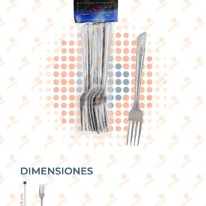 TENEDOR METÁLICO PAQ 12 PIEZAS PC-004B-2 O24