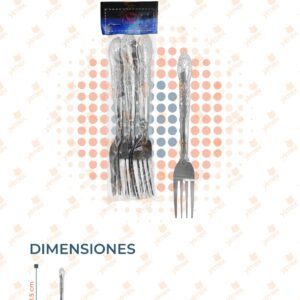 TENEDOR METÁLICO PAQ 12 PIEZAS PC-007B-2 O24