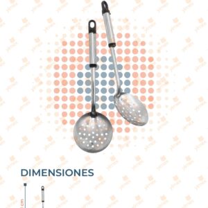 CUCHARÓN METÁLICO PERFORADO PAQ 10 PIEZAS PD-006-4 O26