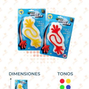 JUGUETE MANO PEGAJOSA DOBLE PAQ CON 12 PIEZAS SZ-2222 R17