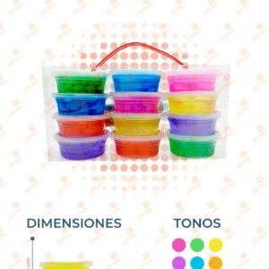 JUGUETE SLIME MALETIN PAQ 12 PIEZAS Y-269 L16
