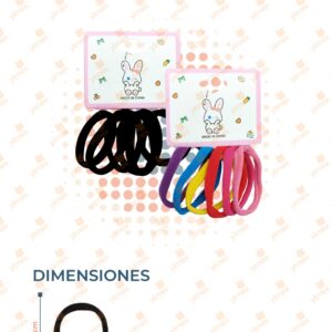 SET LIGAS PARA CABELLO DIFERENTES COLORES PAQ CON 12 SETS YONG-45 J28