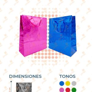 BOLSA DE REGALO METÁLICA PAQ 12 PIEZAS D-022 M26