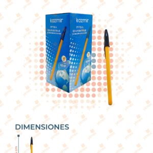PLUMA AMARILLA TINTA NEGRA PAQ 50 PIEZAS RS25-22 B3