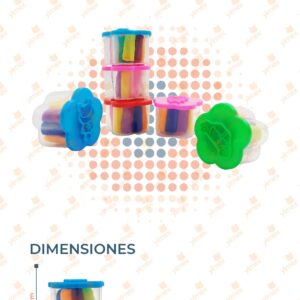 PLASTILINA PAQ CON 6 PIEZAS Y-286 B15