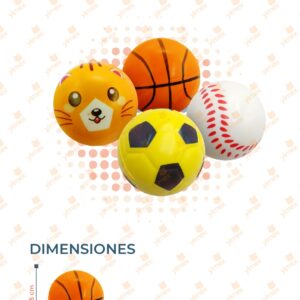 PELOTA REALX ESPONJA 10.5 CMS PAQ 6 PIEZAS Y-297 P32