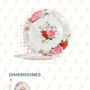 PLATO MELAMINA DECORADO POR PIEZA B-312 O25