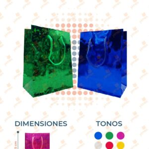 BOLSA DE REGALO METÁLICA PAQ 12 PIEZAS D-021 M12