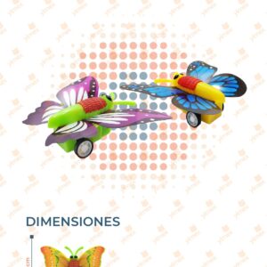 JUGUETE MARIPOSA FRICCIÓN PAQ 24 PIEZAS HY-398 P50