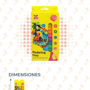 PLASTILINA PAQ CON 12 COLORES JT-636 B11