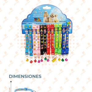 COLLAR PARA MASCOTA PAQ CON 12 PIEZAS LIN-128 i12