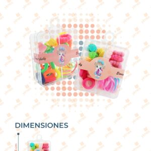 SET DONITAS LIGAS Y PINZAS PAQ CON 12 SETS PJ-F4 M28