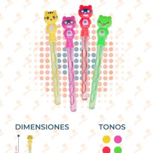 BURBUJA BASTÓN CARITAS PAQ 24 PIEZAS PP-9201 L6