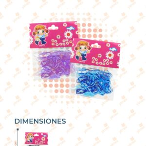LIGAS PARA CABELLO PAQ 12 PIEZAS B-302 J33
