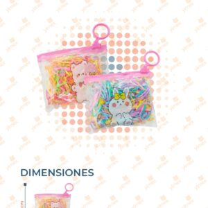 LIGAS PARA CABELLO EN BOLSITA PAQ 12 PIEZAS B-304 J33