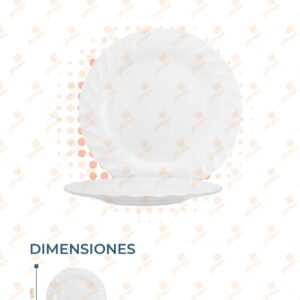 PLATO MELAMINA BLANCO POR PIEZA B-310 O32
