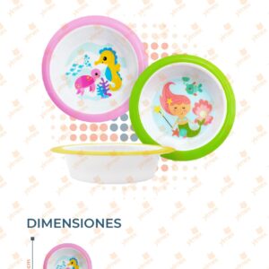 PLATO MELAMINA DECORADO POR PIEZA B-316 O32