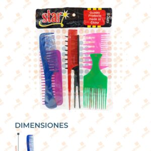 SET PEINES CON 6 PIEZAS PAQUETE CON 12 SETS B-345 J29