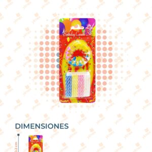 VELAS CUMPLEAÑOS CON BASE PAQ CON 24 PIEZAS B-355 M6