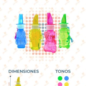 BURBUJA SILBATO ANIMALES COLORES PAQ 24 PIEZAS Y-328 L15